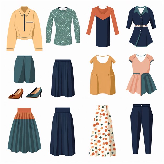 Diverse Fashion Collection: Vibrant Tops, Stylish Dresses, and ...