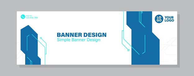 Sleek and Minimalist Banner Design with Geometric Shapes | Jiffy Designs