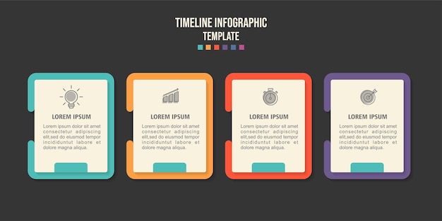 Vibrant Infographic Timeline with Colorful Geometric Shapes | Jiffy Designs