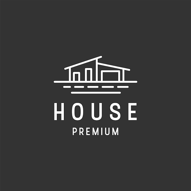 Minimalist Architectural House Logo with Premium Text | Jiffy Designs