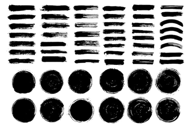 Bold Monochrome Brush Strokes and Splatters Abstract Artwork | Jiffy ...