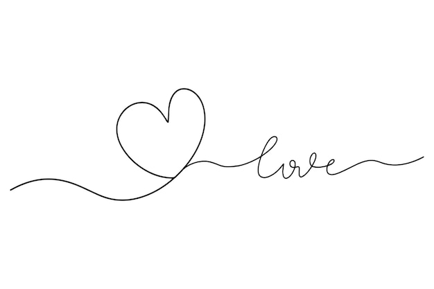 Elegant Cursive Heart-Shaped Love Typography Design | Jiffy Designs