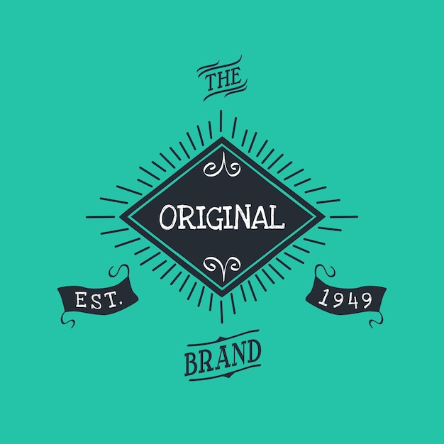 Vintage Emblem with 'The Original Brand' Text Design | Jiffy Designs