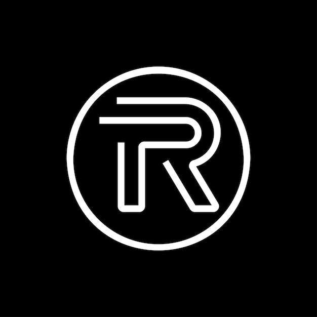 Minimalist Monogram with Sleek Interlocking Letter R | Jiffy Designs