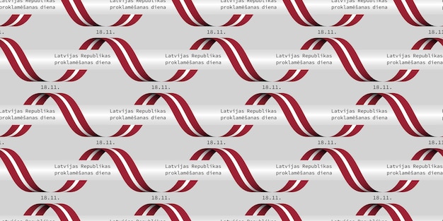 Repeating Latvian National Flag Patterns in Elegant Crimson Waves ...