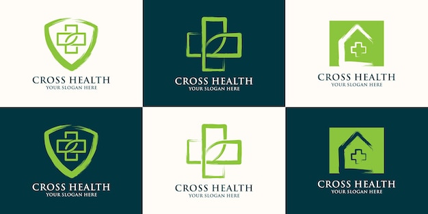 Vibrant Cross Health Symbols with Minimalist Design | Jiffy Designs
