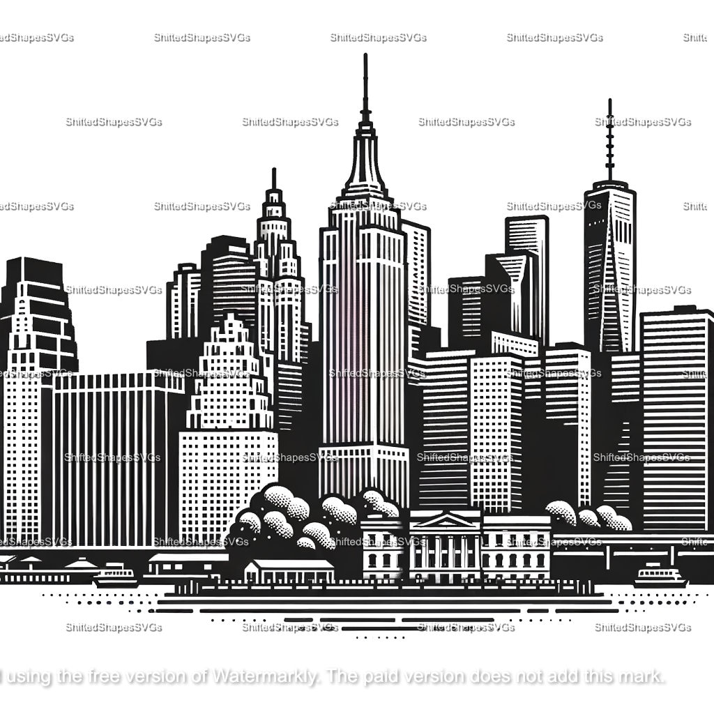 New York City Skyline SVG bundle | Jiffy Designs