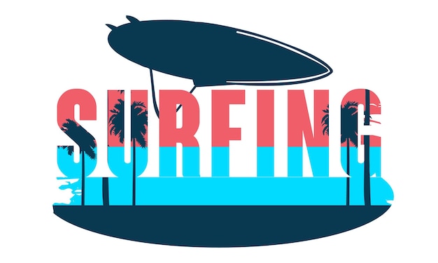 Vibrant Surfing Scene with Silhouetted Surfer and Waves | Jiffy Designs