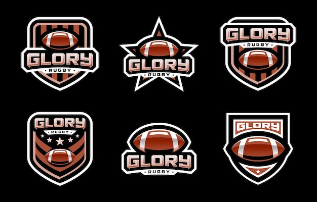 Vibrant Rugby Emblems with Dynamic Football Designs | Jiffy Designs