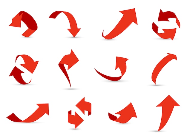 Vibrant Red Arrows: Dynamic Movement and Direction | Jiffy Designs