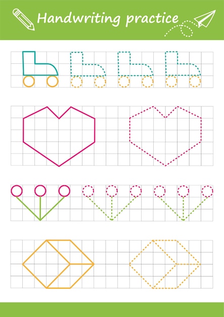 Colorful Handwriting Practice Shapes and Patterns | Jiffy Designs