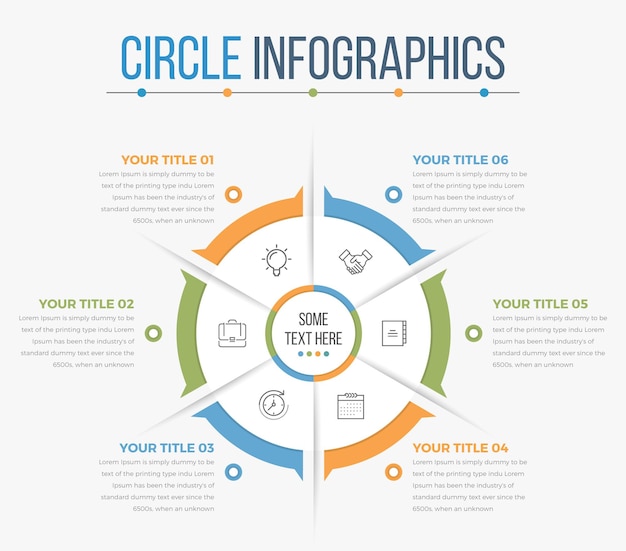 Vibrant Circular Infographic with Colorful Icons and Text | Jiffy Designs