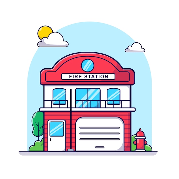 Vibrant Fire Station with Distinctive Architecture and Signage | Jiffy ...