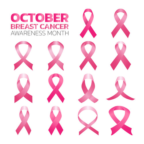 Pink Ribbon. Pink Ribbon Illustration. Pink Awareness Ribbon. October ...
