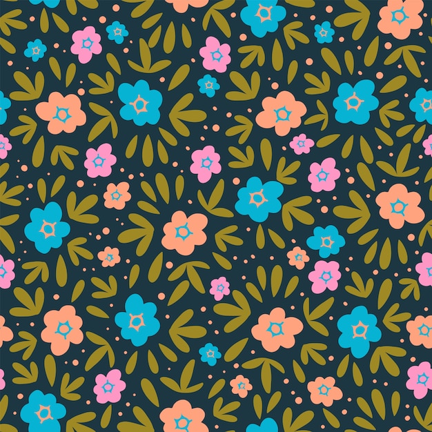 Vibrant Floral Tapestry: A Whimsical Botanical Wonderland | Jiffy Designs