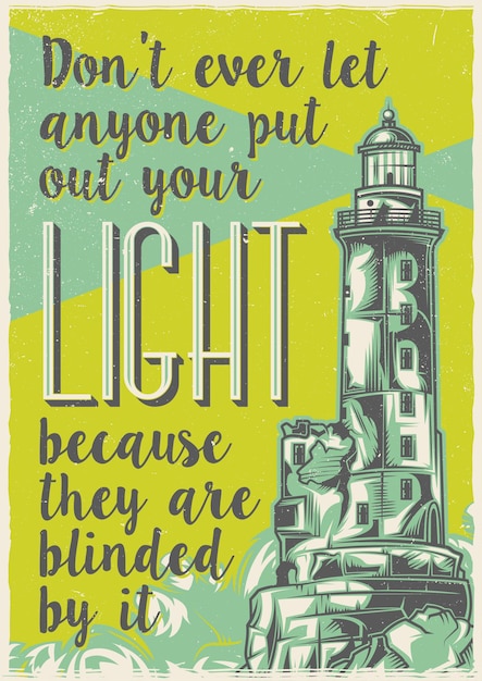 Inspiring Lighthouse Artwork with Motivational Message | Jiffy Designs