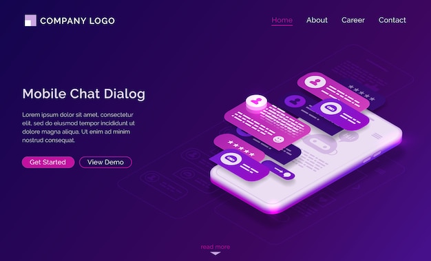 Vibrant Mobile Chat Interface with Engaging Messaging Bubbles | Jiffy ...