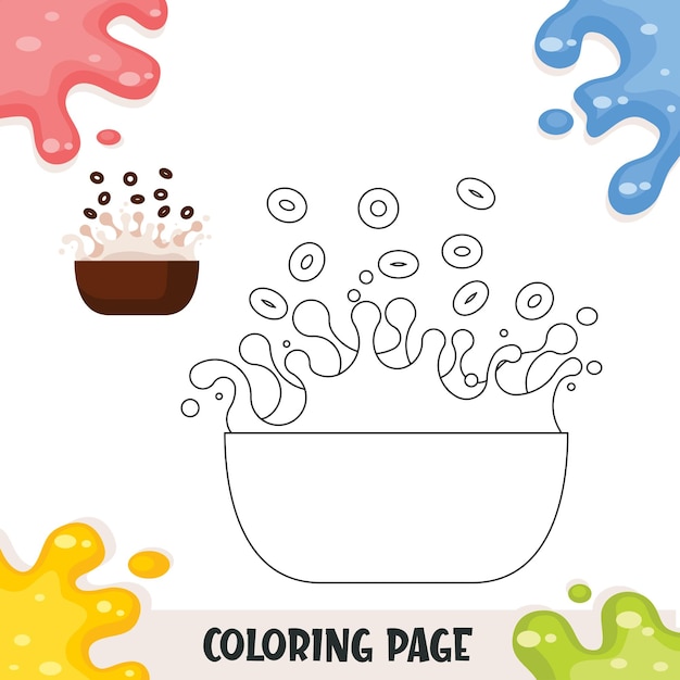 Whimsical Splatter Paint Coloring Page with Doodle Shapes | Jiffy Designs