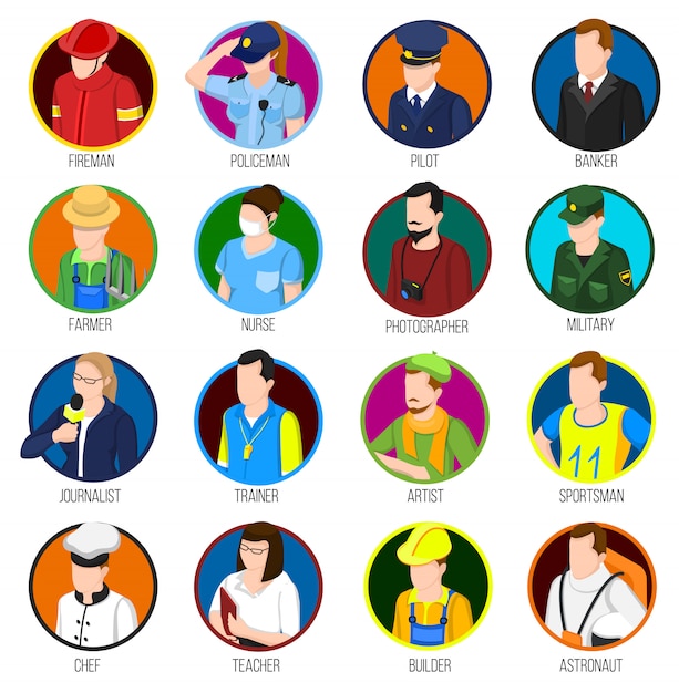 Diverse Collection of Vibrant Character Portraits and Icons | Jiffy Designs