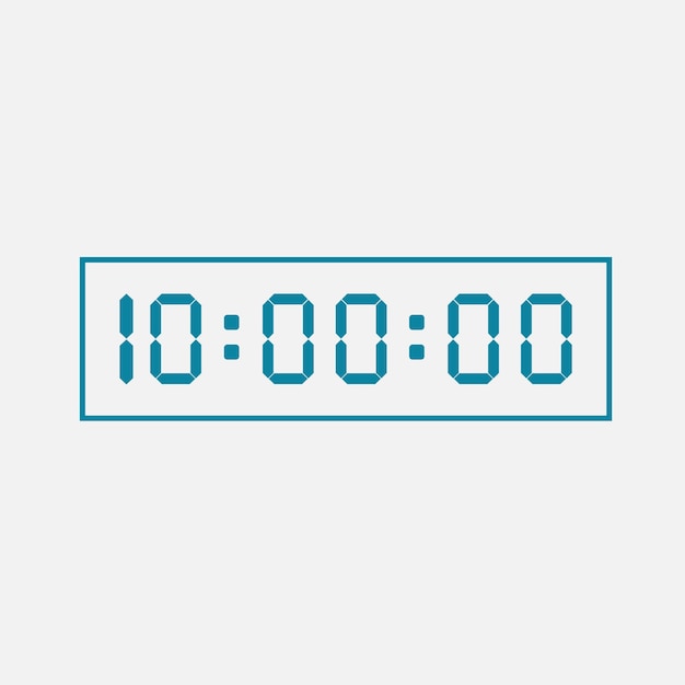 Digital Clock Display with Minimalist Blue Design | Jiffy Designs