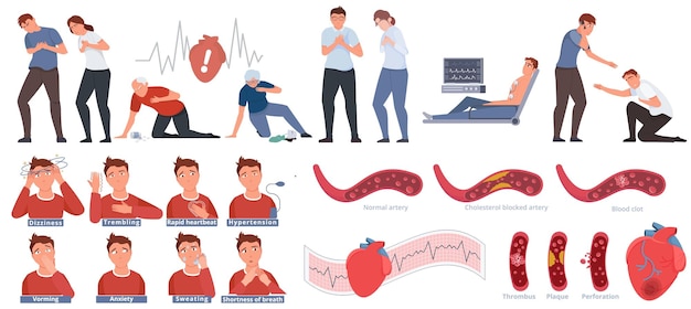Diverse Collection of Medical Symptoms and Diagnostic Illustrations ...