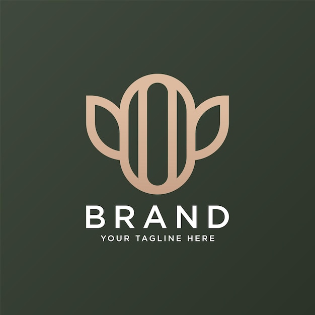 Elegant Floral Monogram Logo with Minimalist Typographic Design | Jiffy ...
