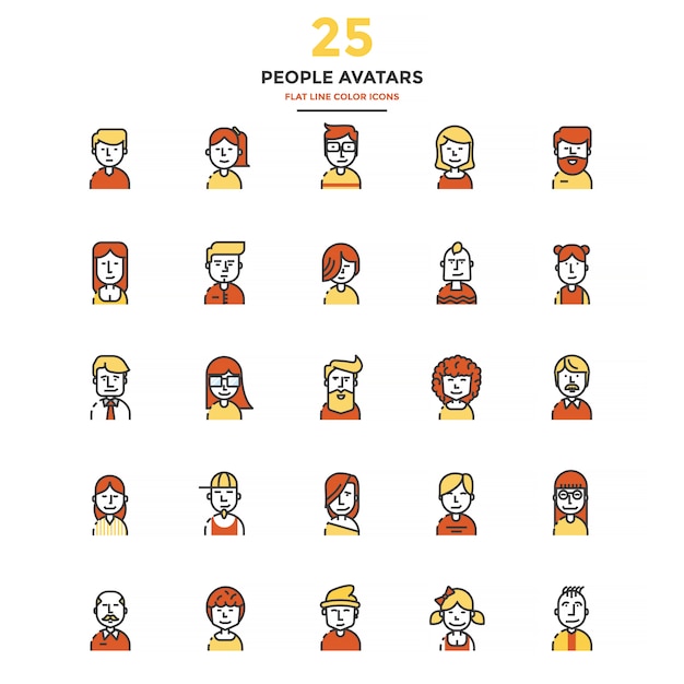 Diverse Avatars: A Vibrant Collection of Expressive Character Icons ...