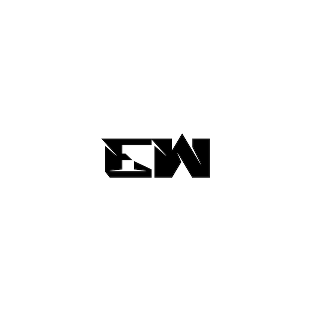Striking Black and White Geometric Monogram Logo Design | Jiffy Designs