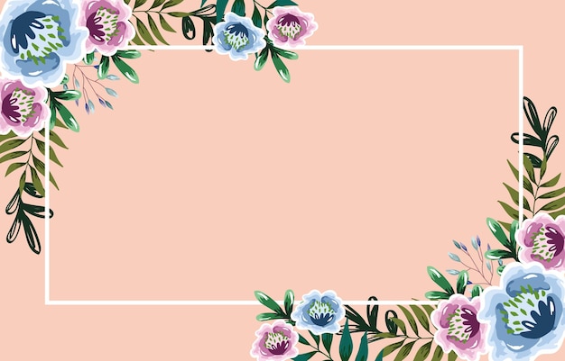Enchanting Floral Frame with Vibrant Blooms and Lush Greenery | Jiffy ...