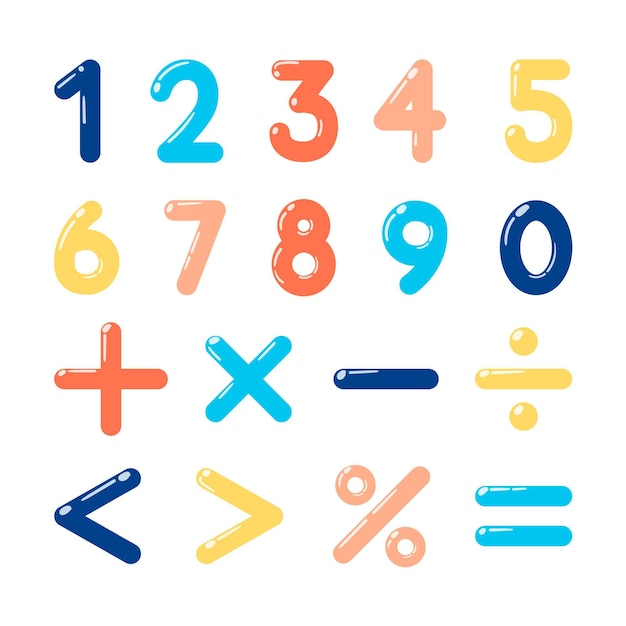 Vibrant and Playful Numerical Symbols for Creative Designs | Jiffy Designs