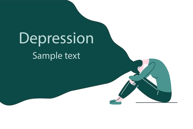 Solitary figure in despair, overwhelmed by dark emotions | Jiffy Designs
