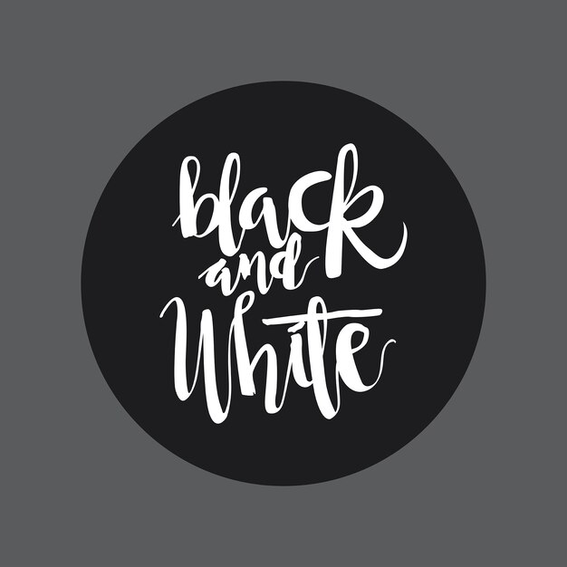Elegant Handwritten 'Black and White' Typography Design | Jiffy Designs