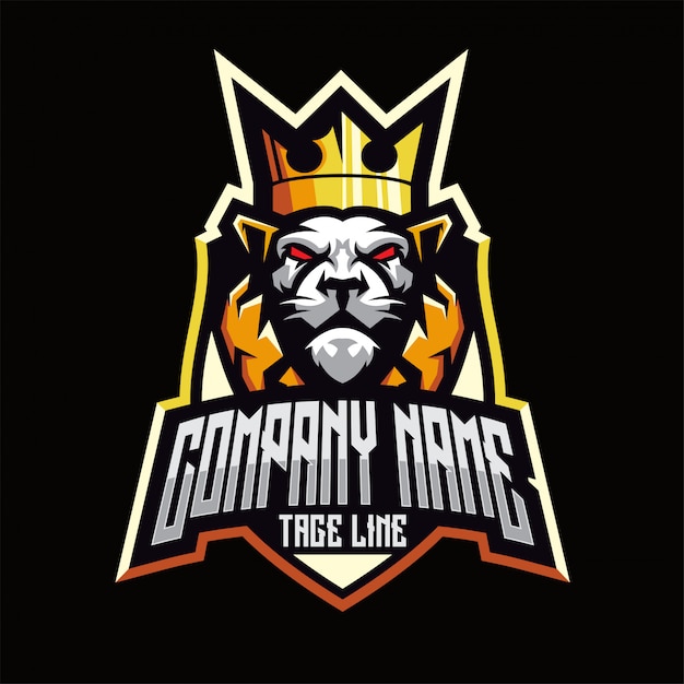 Majestic Lion Emblem with Regal Crown and Striking Design | Jiffy Designs