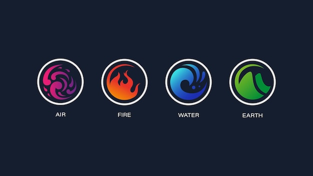 Vibrant Elemental Symbols: A Captivating Collection of Icons | Jiffy ...