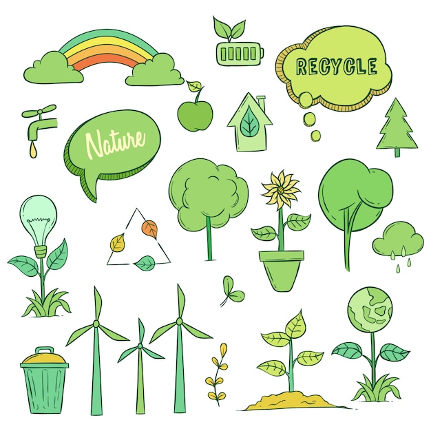 Vibrant Nature-Inspired Graphics Collection with Eco-Friendly Elements ...