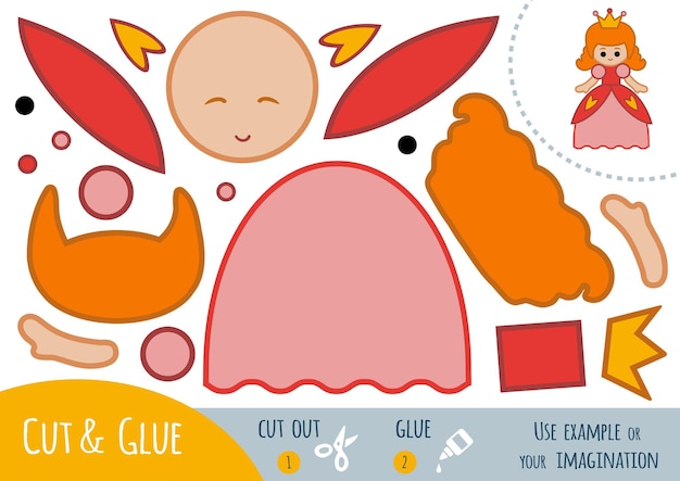 Whimsical Princess Collage with Vibrant Shapes and Colors | Jiffy Designs