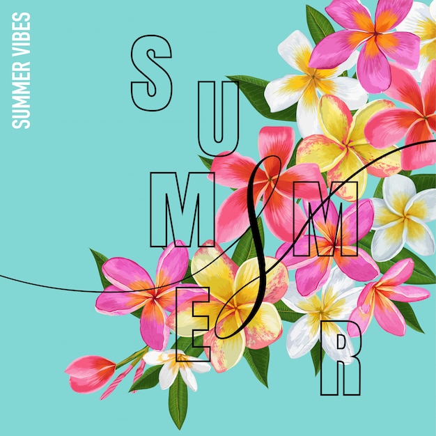Vibrant Floral Arrangement with Summer Text | Jiffy Designs