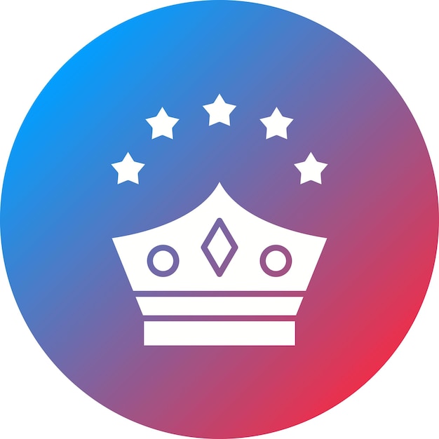 Regal Crown Emblem with Radiant Gradient | Jiffy Designs