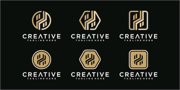 Elegant Monogram Logos with Overlapping Geometric Shapes | Jiffy Designs