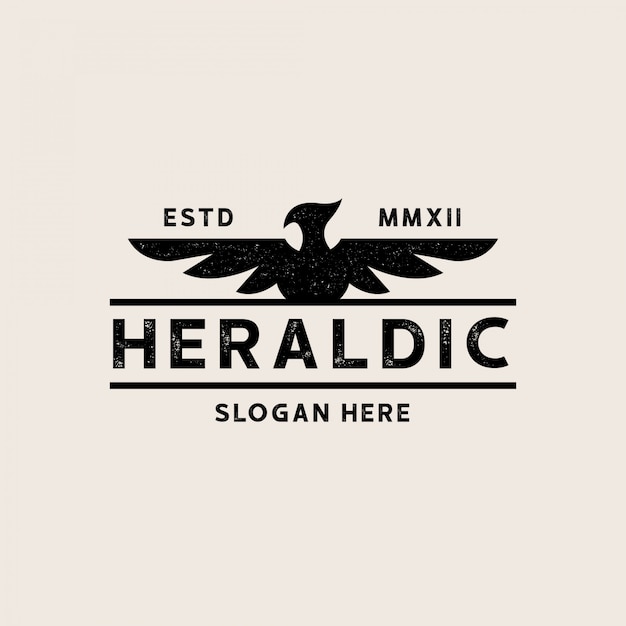Majestic Heraldic Eagle Emblem with Vintage Typography | Jiffy Designs