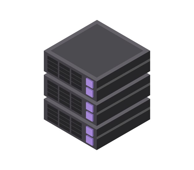 Sleek and Powerful Server Rack with Vibrant Purple Accents | Jiffy Designs