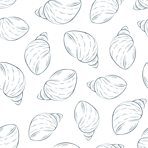 Elegant Seashell Pattern: Minimalist Coastal Charm | Jiffy Designs