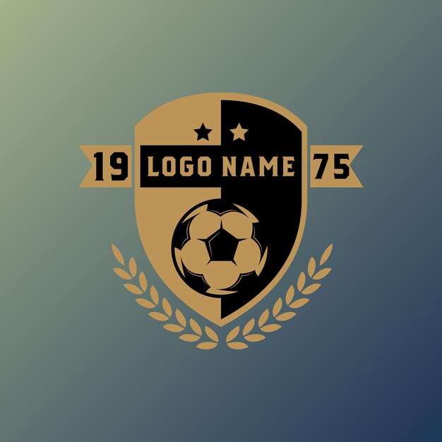 Vintage Soccer Logo with Retro Emblem and Laurel Wreath | Jiffy Designs