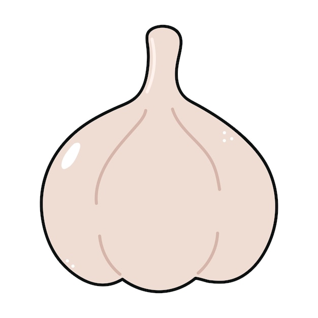Minimalist Garlic Bulb Illustration with Sleek Design | Jiffy Designs