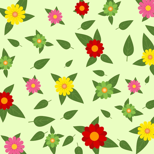 Vibrant Floral Pattern with Colorful Blooms and Lush Foliage | Jiffy ...
