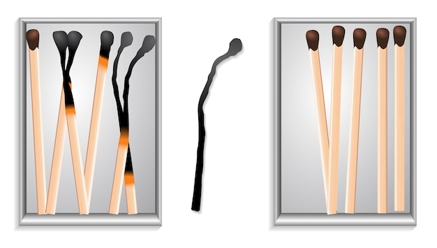 Artistic Arrangement of Wooden Matches in Contrasting Frames | Jiffy ...