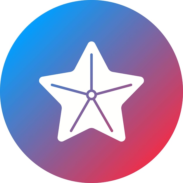 Vibrant Starfish Icon with Gradient Background | Jiffy Designs
