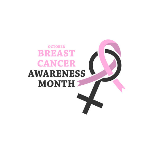 Breast Cancer Vector Calligraphy Awareness Poster Design. Stroke Pink ...