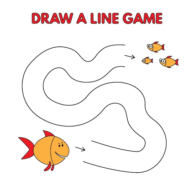 Playful Fish Adventure: Guide the Swimmers Through the Winding Path ...