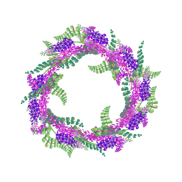 Vibrant Floral Wreath with Lush Lavender Blooms | Jiffy Designs